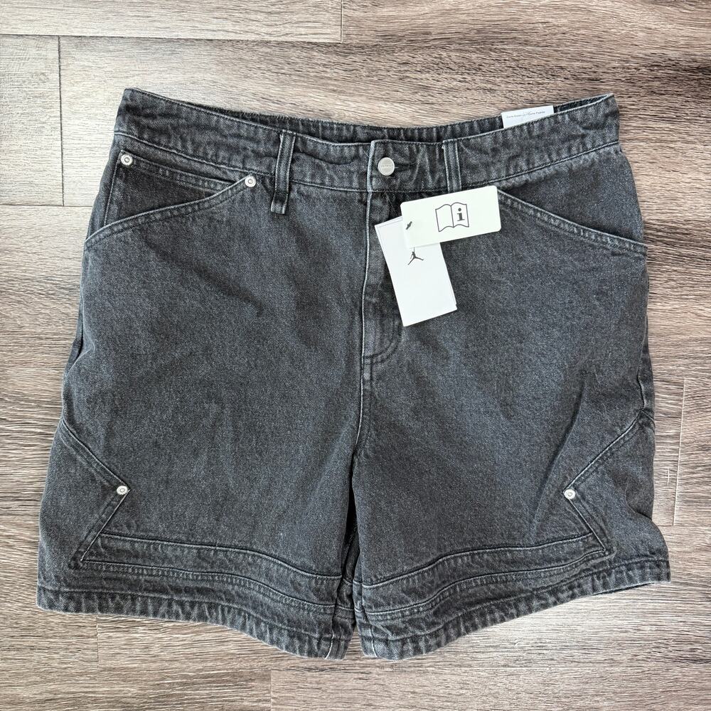 Nike Air Jordan Denim Sample Jeans Shorts Dark Gray Men's L NWT FV7221-010